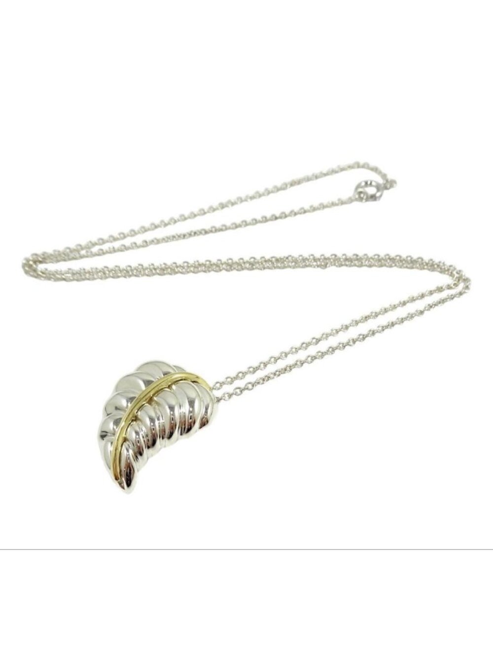 Tiffany & Co 18k Yellow Gold Large Leaf Necklace